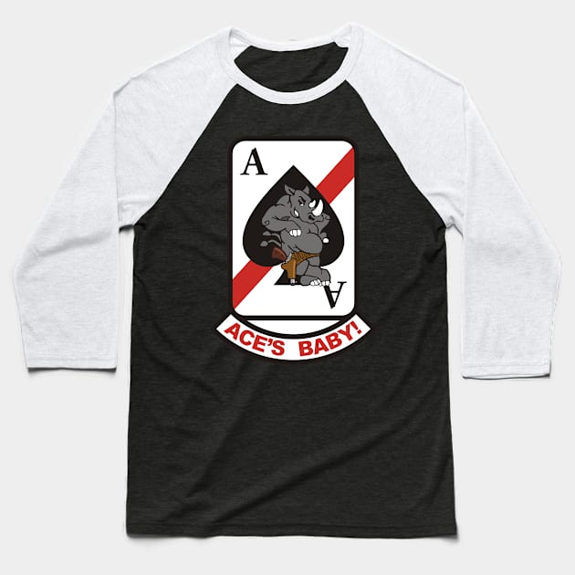 F/A18 Rhino - VFA41 Black Aces Baseball T-Shirt by MBK